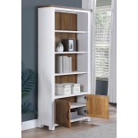 Splash of White - Large Open Bookcase with Doors